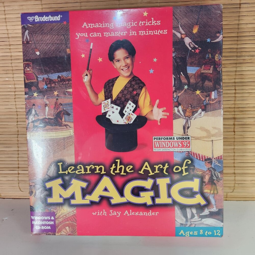 Broderbund Learn The Art Of Magic With Jay Alexander CD-Rom Vintage New Sealed
